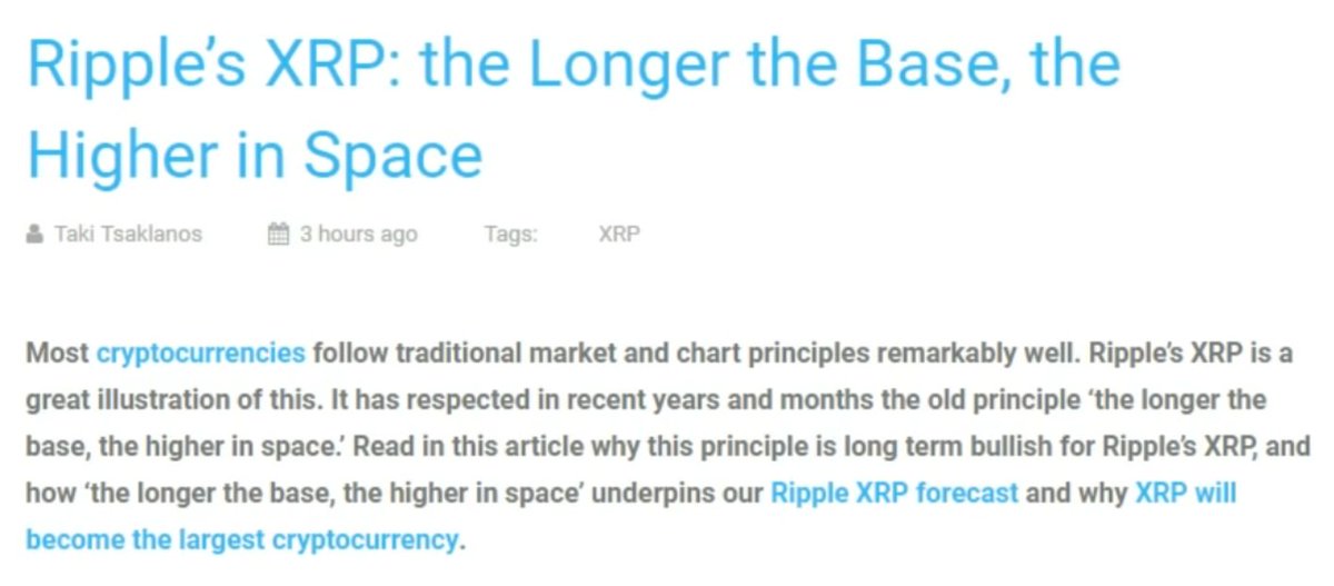 DROPZXRP's tweet image. "THE LONGER THE BASE, THE HIGHER IN SPACE"  #XRP @Ripple #ThreeOneOne