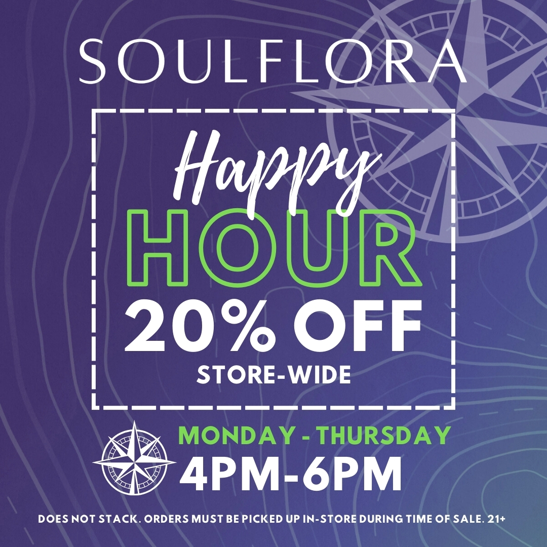 SoulFlora_nj's tweet image. 🎉HAPPY HOUR SPECIAL🥦
Don't miss out on our 20% OFF store-wide Happy Hour Special every Monday through Thursday from 4pm to 6pm EST! 🕓

soulflora.com 21+

#SoulFlora
#WestMilfordNJ
#NorthernNJ