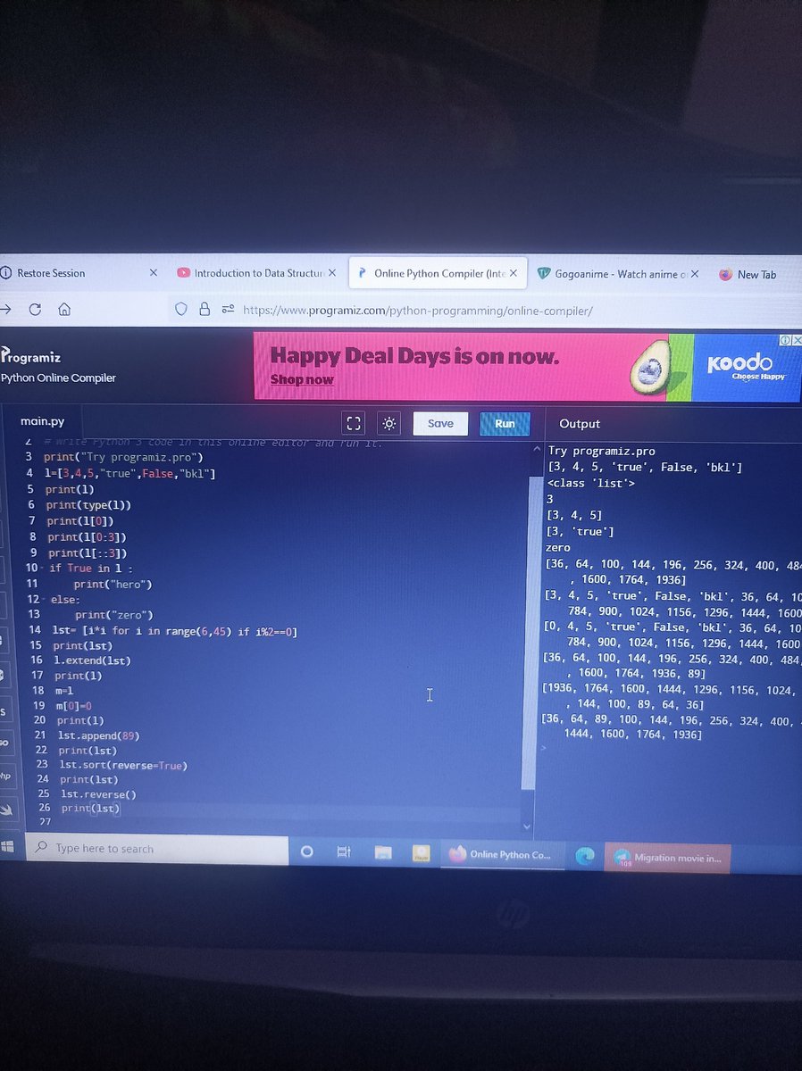 coding_insaan's tweet image. Basic python coding of list structure
#100daysofcodechallenge