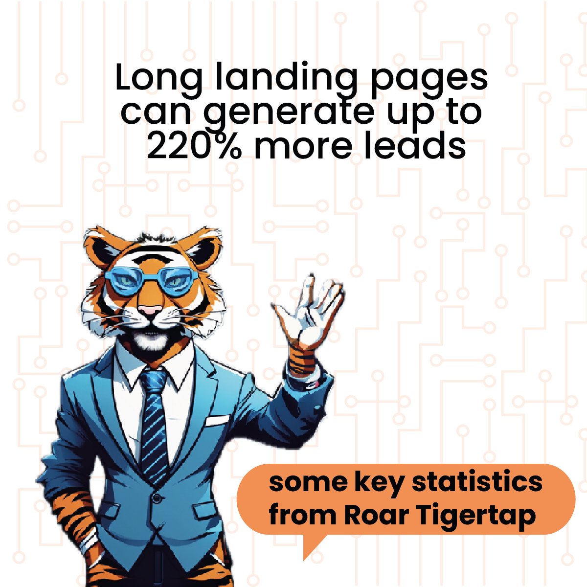 Boost sales with TigerTap! 
Some data of the importance of having a #BusinessProfile
Long pages up leads by 220%, simplicity boosts conversions by 20%, personalized content ups clicks by 75%, and custom CTAs convert 202% better. Know more: shorturl.at/BGQY2
Elevate your…