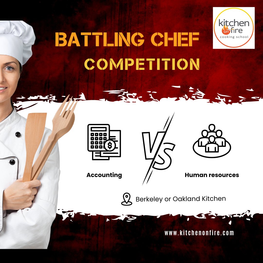 KitchenOnFire's tweet image. Spice up your #teambuilding event with a #battlingchefcompetition!  #bartable #berkeley #oakland