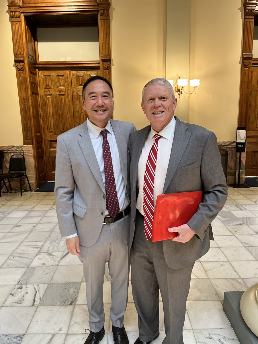 Great day advocating for #GA #HB874! Let's protect kids in #GA. #AEDs in ALL schools K-12. Mandatory #EAP practice drills. Time to make this law! Thx to @M_Ryan02, @RonCoursonATC @UGAAthletics today. Chairman Hawkins, @ACC_Georgia @ACCinTouch @American_Heart leading the way.