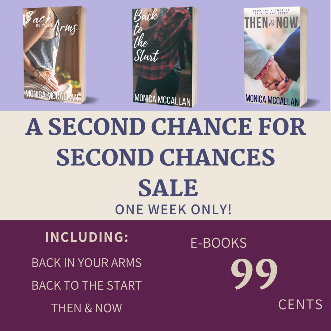 Reminder -- available for the rest of this week... All 3 of my second chance romances are on sale for 99 cents through Friday, March 15th. Get all the links in my newsletter: mailchi.mp/992d60336b78/s…