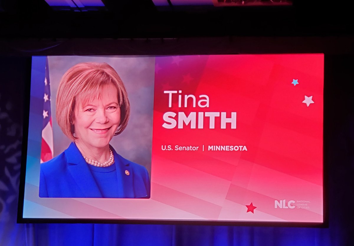 lynetteforslp's tweet photo. So great to hear fellow Minnesotan @SenTinaSmith talk about improving mental health access at @NLC #ccc24 https://t.co/ot8XeD61TW