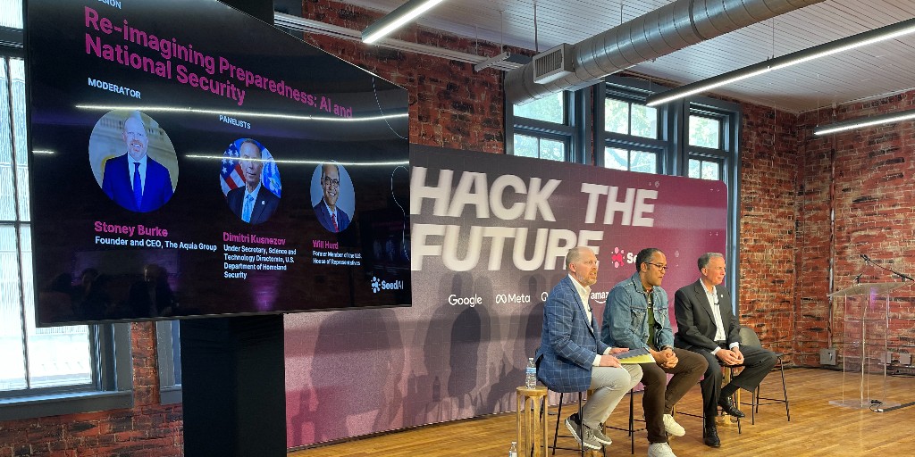 Wrapping up an insightful day at @SeedAIOrg's #HacktheFuture Program at @sxsw! Yesterday, S&T's Under Secretary Dr. Dimitri Kusnezov discussed new systems for a safer world. Honored to join key stakeholders, including policymakers and industry leaders.