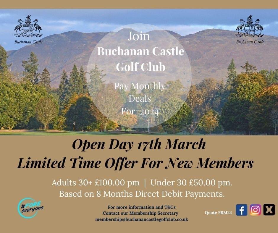 BuchananClub's tweet photo. Thinking of getting into golf or looking for a new club. 
Pop along on Sunday and see what we have to offer. https://t.co/sXAbqJmTZw