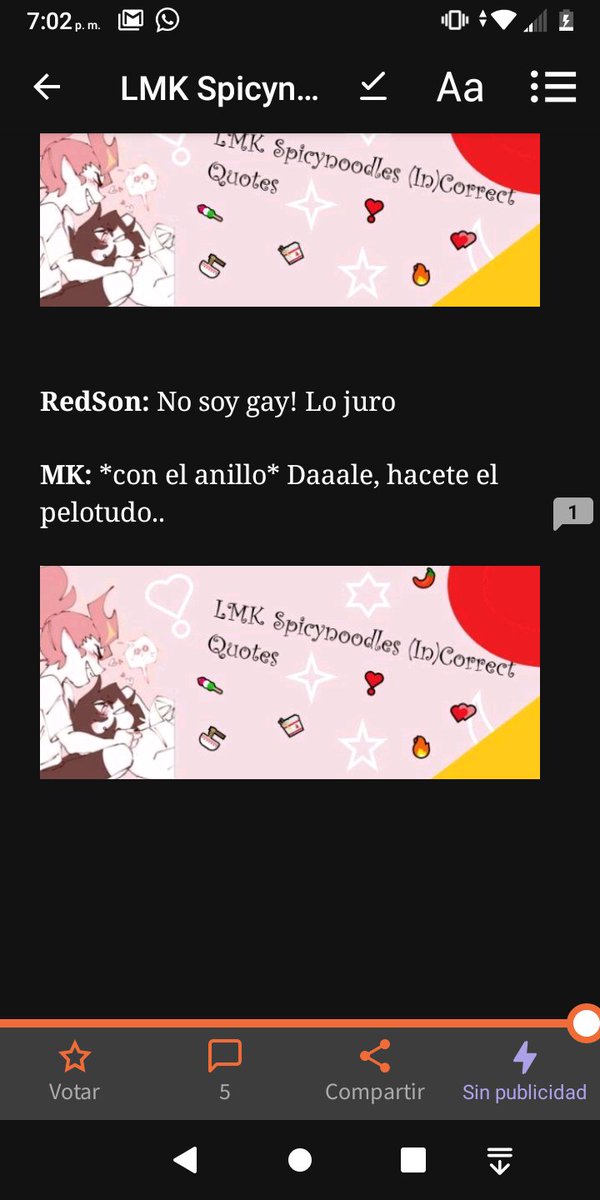 Ms_Nuv_Two's tweet photo. Recomendación de Wattpad de #spicynoodles tiene muchos capítulos muy cortos ☝😌

Mi favorito es la última captura 💓💓💓🥺🥺

#LEGOMonkieKid https://t.co/jv4apwFwU1