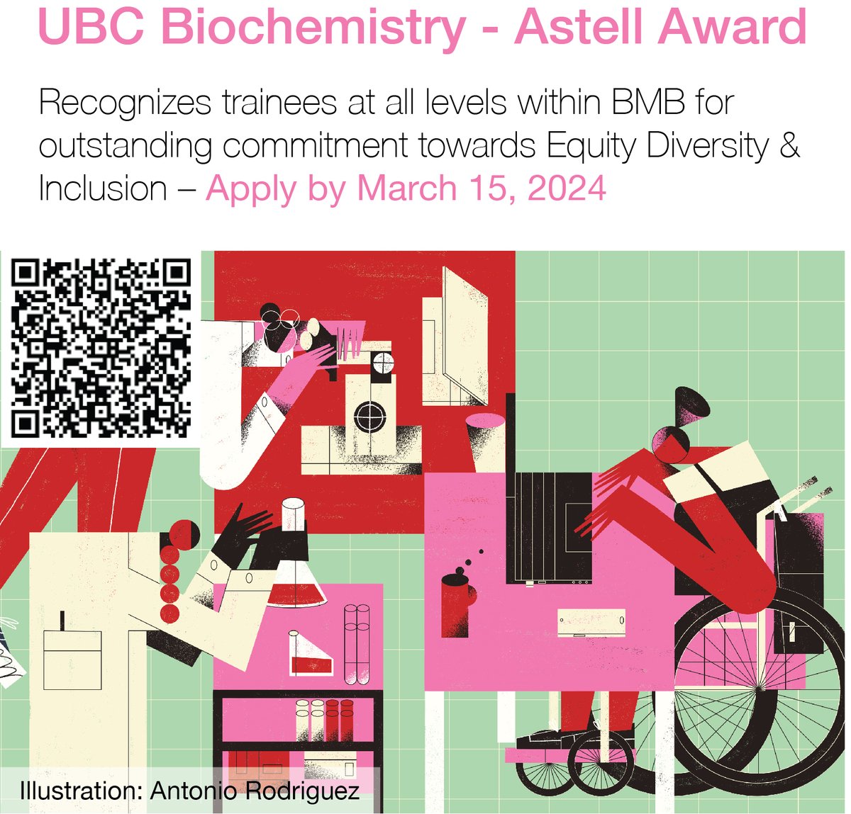 There are a few more days to apply to our UBC Biochemistry Astell Award in EDI (for UBC BMB trainees only) biochem.ubc.ca/equity-diversi…