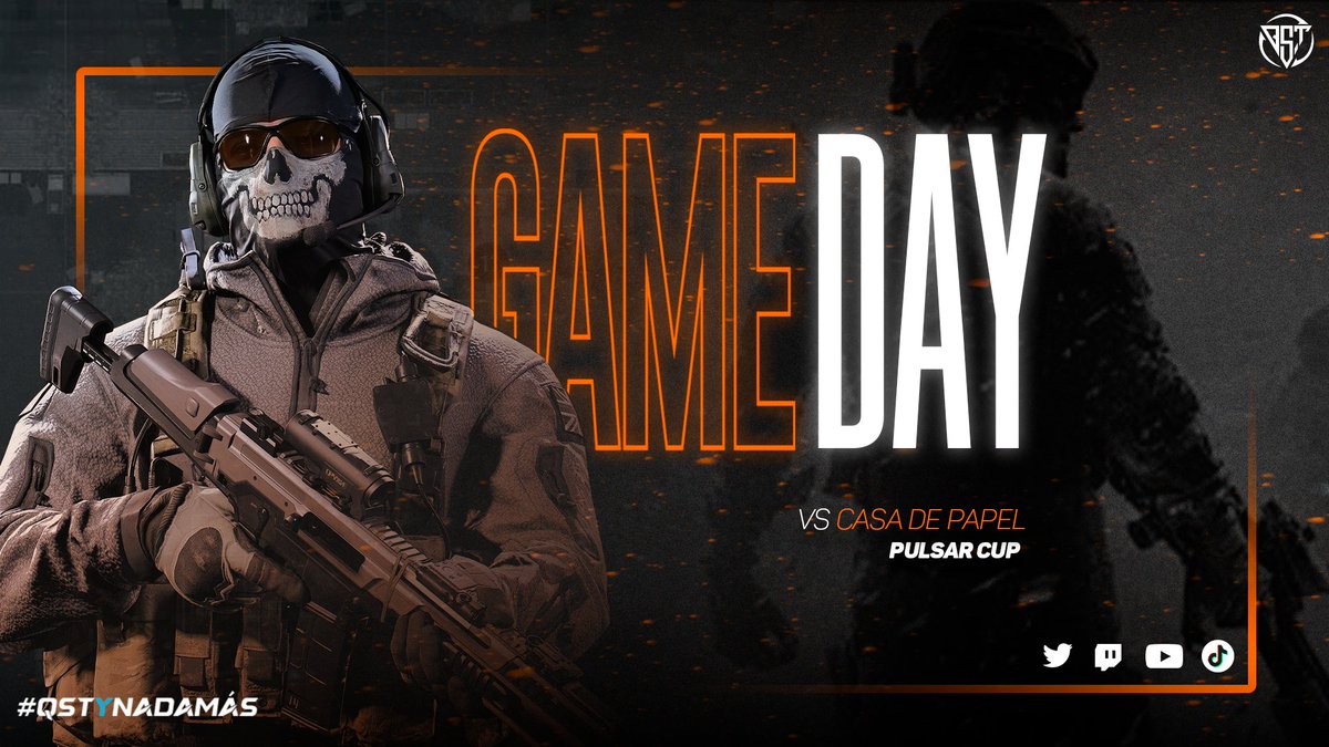 qstodesesports's tweet photo. #GAMEDAY
Día importante para nuestros chicos de #MW3 en la pelea por el liderato de la #PulsarCup
🏆 | @esport_pulsar
🆚 | #CasaDePapel
⏰ | 21.00
#gameday #MW3 #QSTyNadaMás https://t.co/STJ0V9FS61