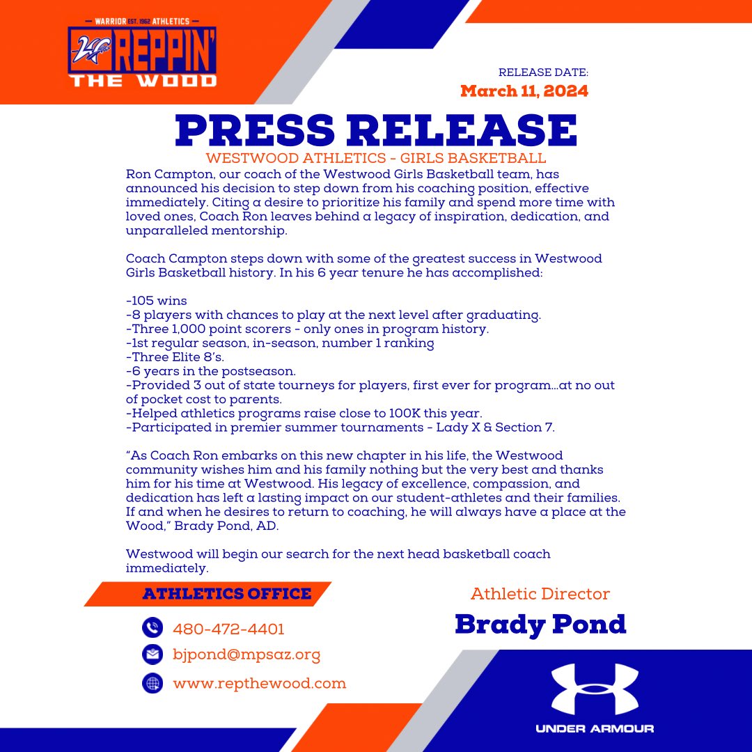 WestwoodMesa's tweet image. Thank you Coach!!! #repthewood