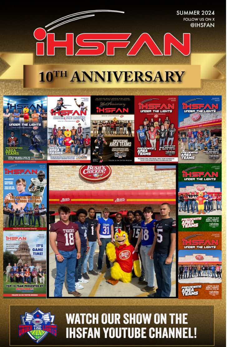 10th Anniversary IHSFAN Magazine COMING LATE MAY. Shining the spotlight on area Teams, Coaches, and Players