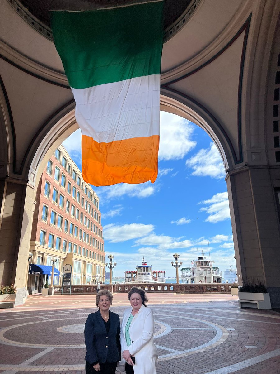 Just arrived in sunny windswept Boston Harbour where the Taoiseach will kick off his St. Patrick’s visit later today, great to see the Tricolor flying proud!

Looking forward to a great few days here ahead of heading home for the busy Washington St. Patrick’s Programme this week!