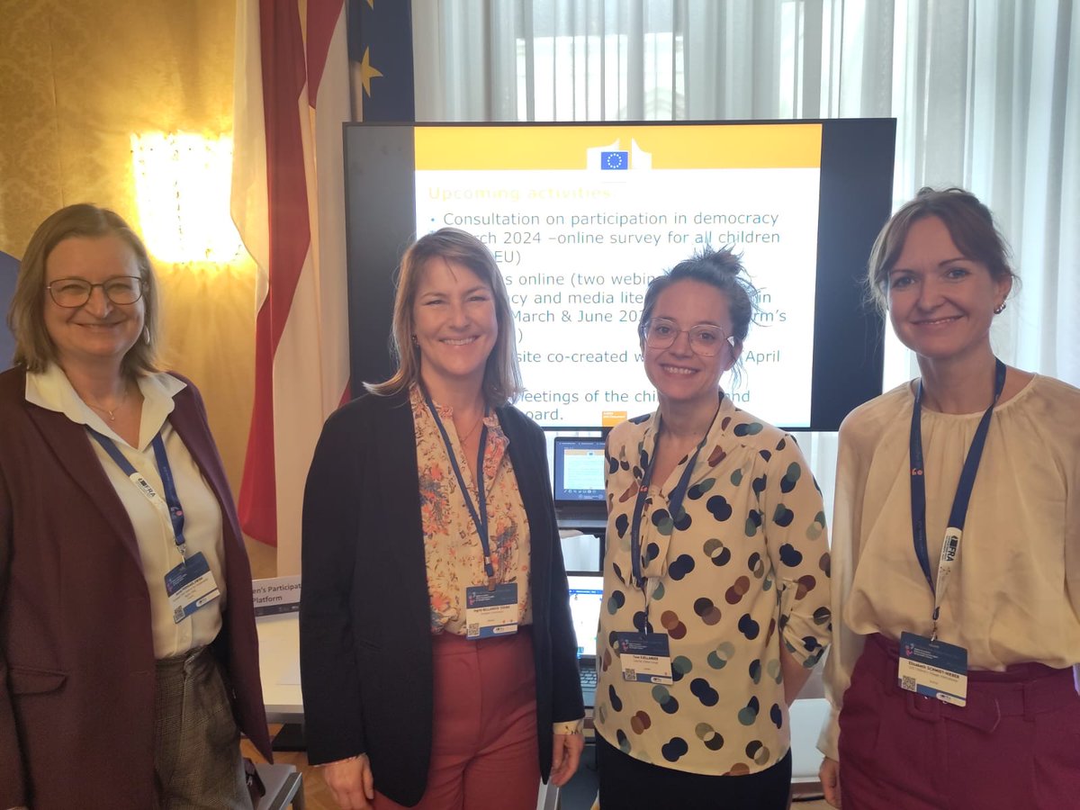 Team Save is in Vienna today at the @EURightsAgency #RightsForum24 representing the #EUChildParticipation Platform with colleagues from @EU_Justice & @SOS_Advocates. The platform is an important EU-wide initiative enabling children and young people to participate in the ongoing