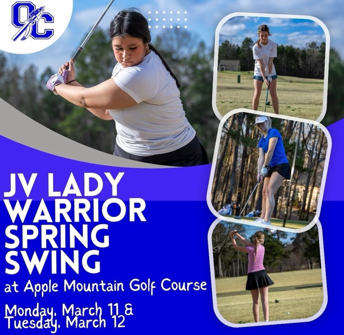The Lady Warriors are ready to #gripitandripit⛳️ at the JV Lady Warrior Spring Swing!