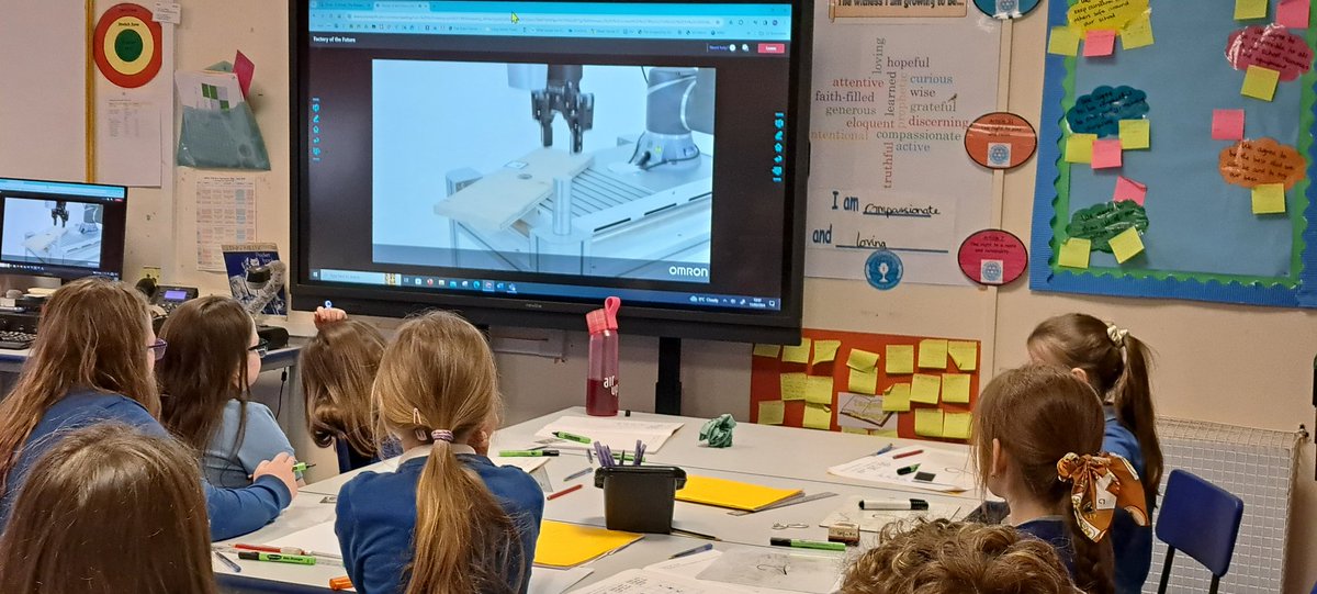 marys_rc's tweet photo. Blwyddyn 5 were inspired by the online workshop hosted by @STEMHUB_SE all about Factories of the Future. We are going to think about how we can make a School of the Future and make our Carbon emissions 'Net Zero'. #FactoryFuture @PPMABEST @STEMpwdLearning @TeachingSTEM https://t.co/bZkDniG7qO