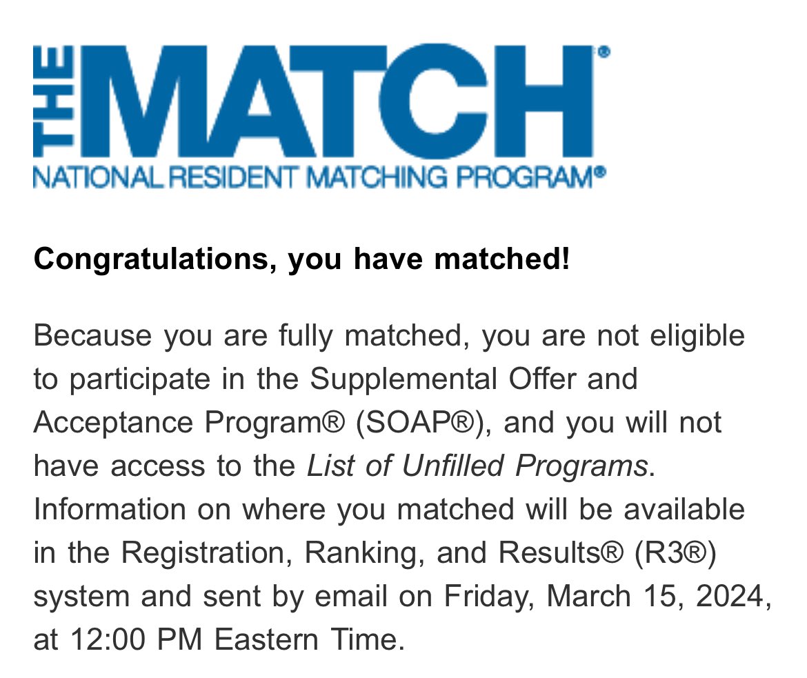 I’m very excited to share that I’ve matched into Radiology! Thank you to my family, friends, and mentors for their support throughout this journey! Can’t wait until I figure out where I will be in the next few years and embark on this new chapter! #Match2024 #Radiology
