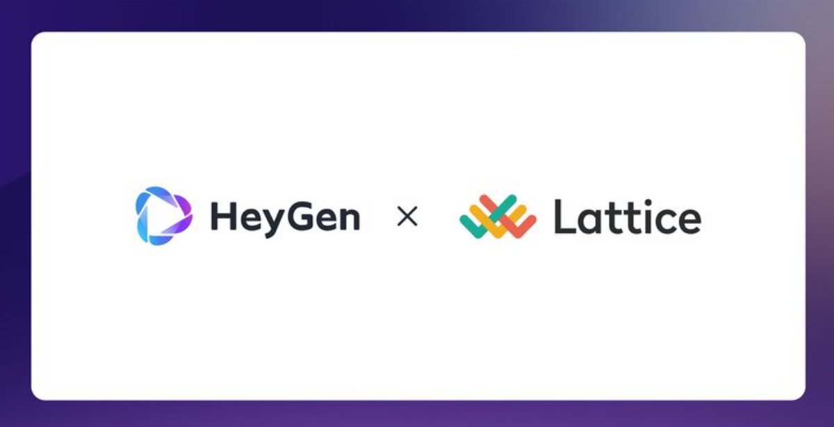 𝐇𝐞𝐲𝐆𝐞𝐧 𝐗 @LatticeHQ We are passionate about partnering with the best AI solutions across the industry—and this now includes Lattice!🤝 HR teams can now generate custom onboarding videos for their new hires, making them feel welcome and creating a more human employee…