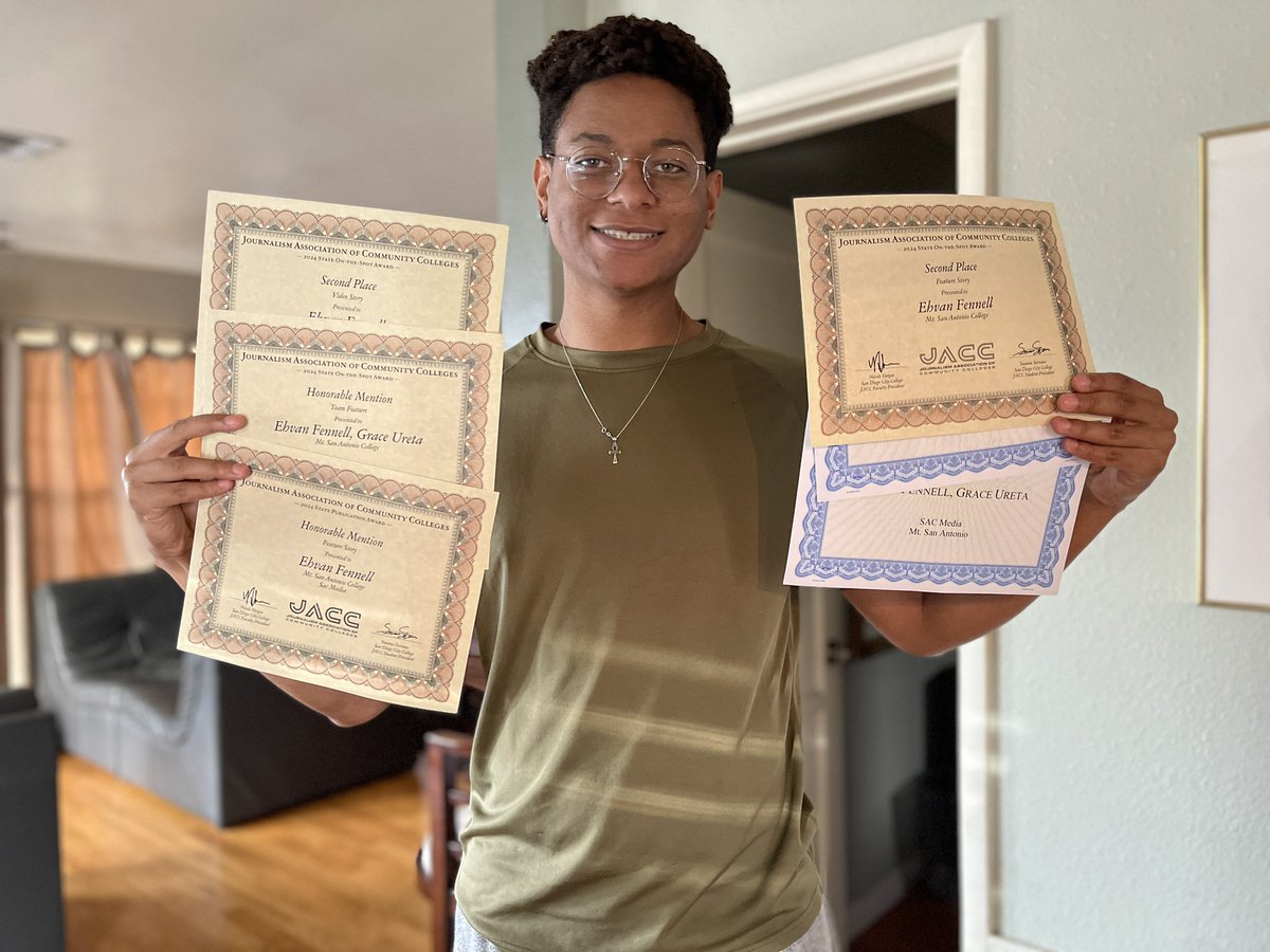 EhvanFN's tweet photo. “Ehvan Fennell, 6x award winning journalist,” rolls right off the tongue!

What an insightful weekend in La Jolla, San Diego!

Incredibly honored to be recognized infront of my peers in the profession and inspired to continue a life of around-the-clock journalism.

#ACPspring24 https://t.co/JTqJKAI0ru