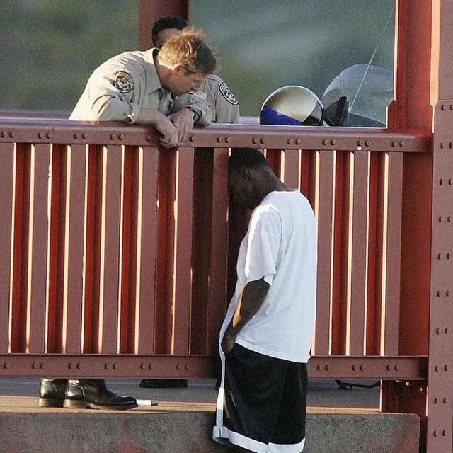 Kevin Briggs is a former California highway patrol officer who has stopped more than 200 people from committing suicide on the Golden Gate Bridge. When Briggs finds a suicidal individual, he usually starts a conversation with them by asking how they are doing, then asking their