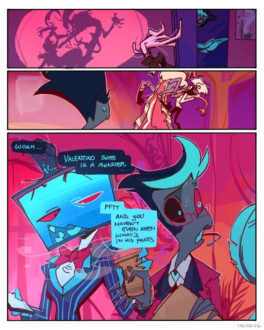 At least his bosses are not boring 😳
💙💜
#VoxVal #Staticmoth #HazbinHotel #HazbinHotelFanart 