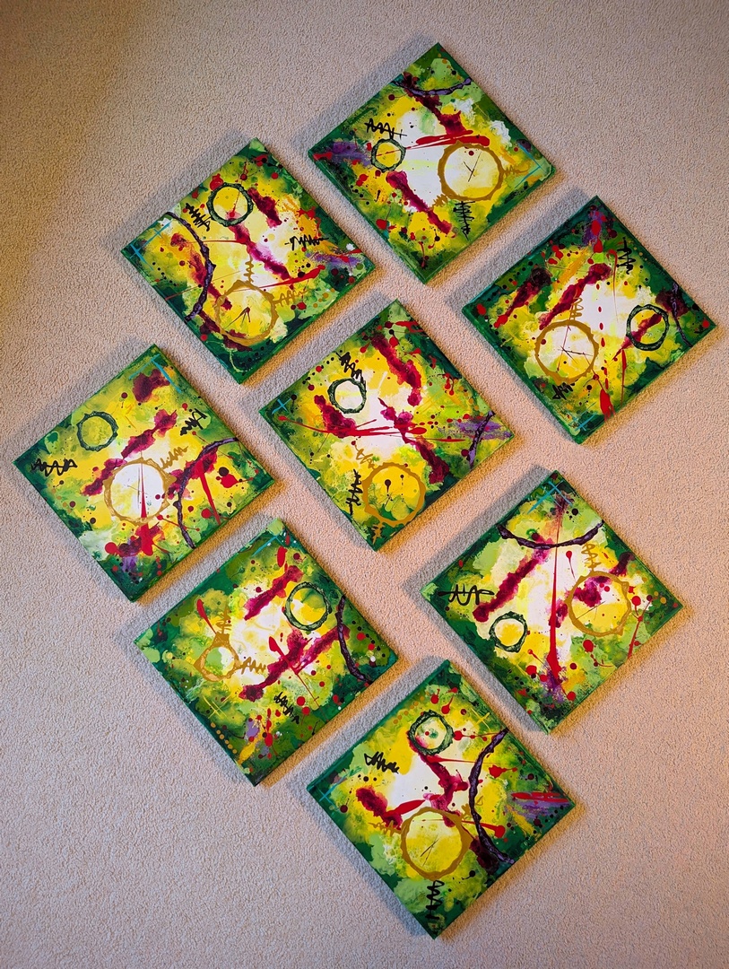 GallerieLorentz's tweet photo. New batch of 8 happy tiles "Science of Nature" each on 10" x 10" stretched canvas. Smaller versions of the original 30" x 40" painting.
#scienceofnature #art #artist #artforyourhome #artwork #artgallery #abstractart #abstractpainting #abstractartist #abstraktekunst https://t.co/dvqgVd11zm