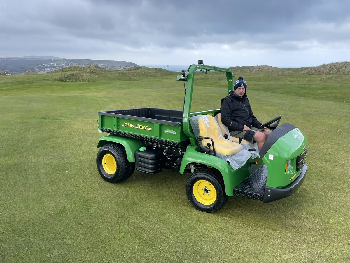 First @JohnDeere at @PerranporthGolf! A big thank you to @4000d and the team for the order of a new John Deere 2030A ProGator from Masons Kings