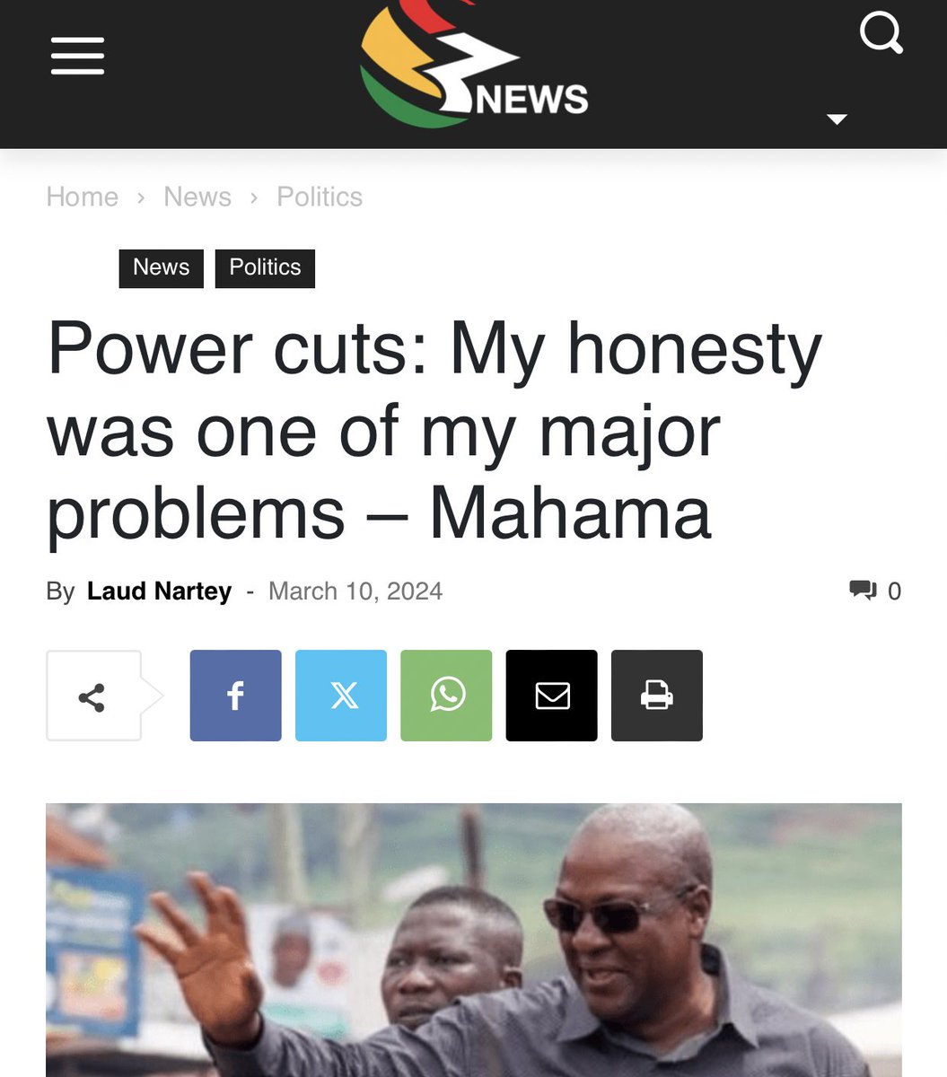 With the way this govt is behaving, lying to us left right centre, I agree with this..maybe Mahama should’ve lied to us..clearly, we know the difference!