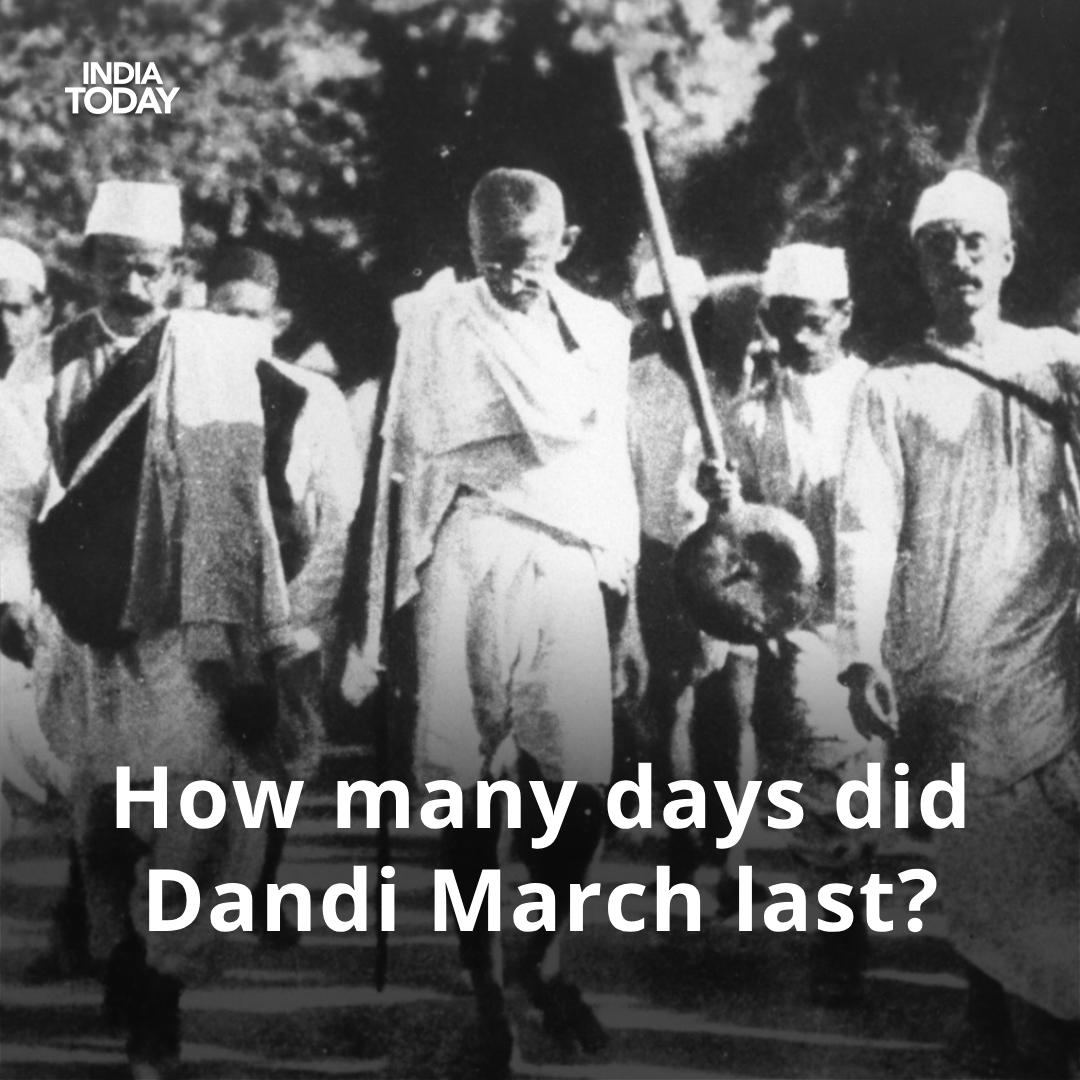 Do you know how many days did Mahatma Gandhi take to complete the Dandi March? 🤔

Tell us in the comment section below👇

#YourSpace #ITYourSpace #MahatmaGandhi #DandiMarch