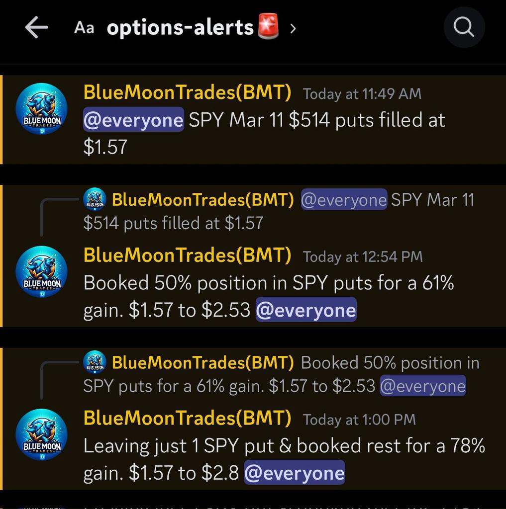 _BlueMoonTrade's tweet image. Had a good time trading $SPY today

Mar 11 $514 puts from $1.57 to $3.54 for a 125% gain