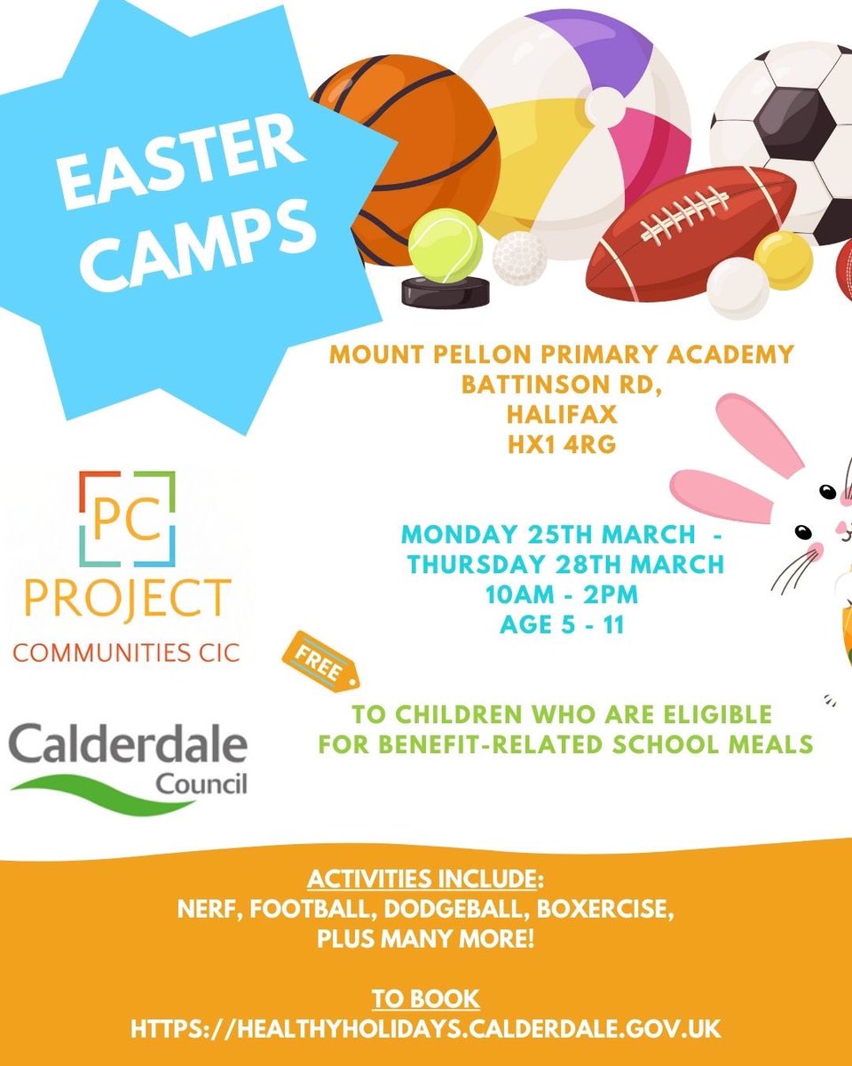 CicProject's tweet photo. So much going on this Easter ! 

Get booked on! @ActiveCdale @HAFCalderdale @calderdaleccg https://t.co/zZ5SzOAOuG