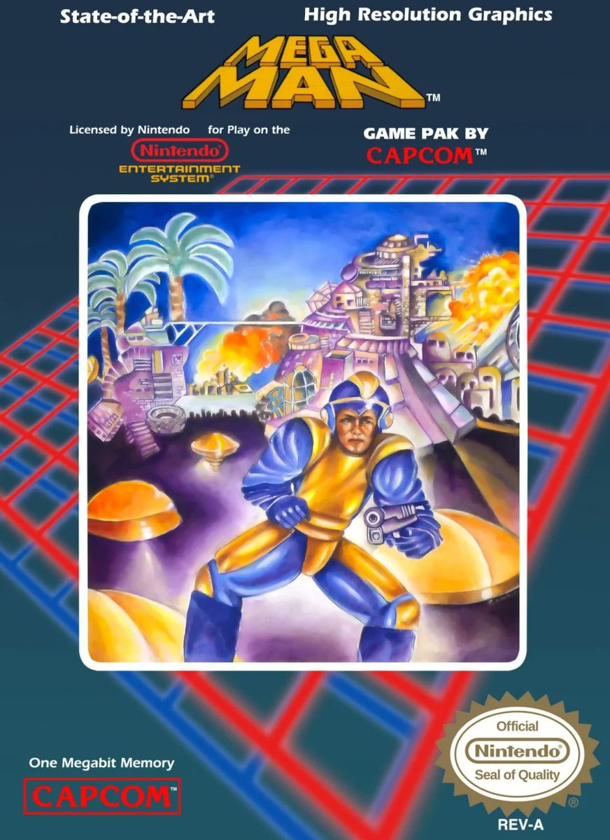Everybody always draws bad box art Mega Man as a shlubby weirdo, but never as an actual Mega Man character.