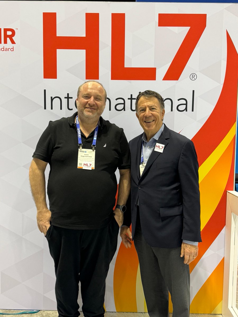 These #HL7 execs are FHIRed up🔥to see you at #HIMSS24 tomorrow! <a href="/diegokaminker/">DIEGO KAMINKER</a> <a href="/CharlesJaffe/">Charles Jaffe</a>