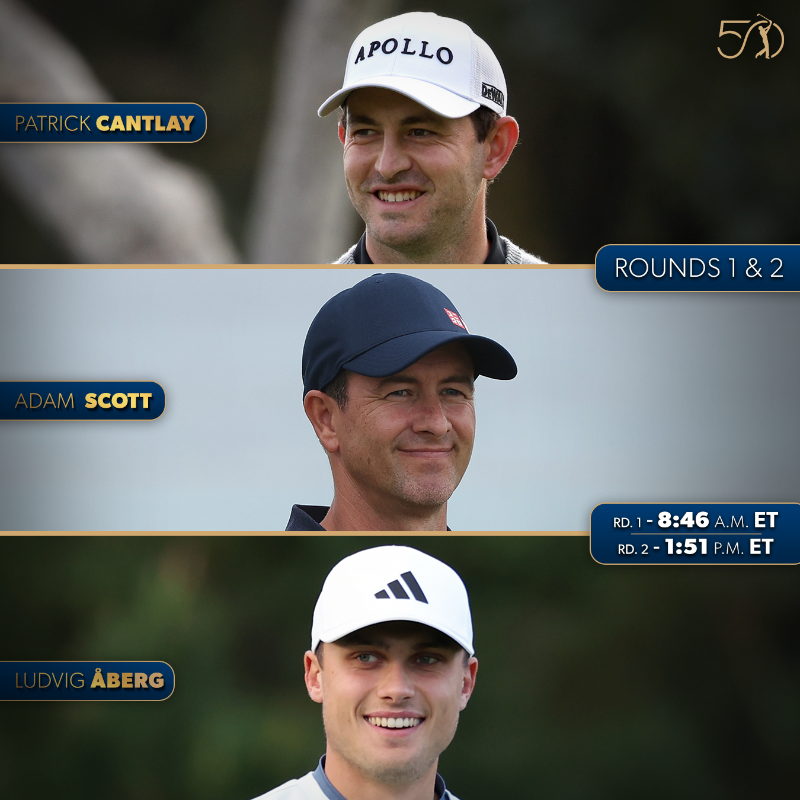 PGATOUR's tweet photo. Tee times are live @THEPLAYERS ⛳️
