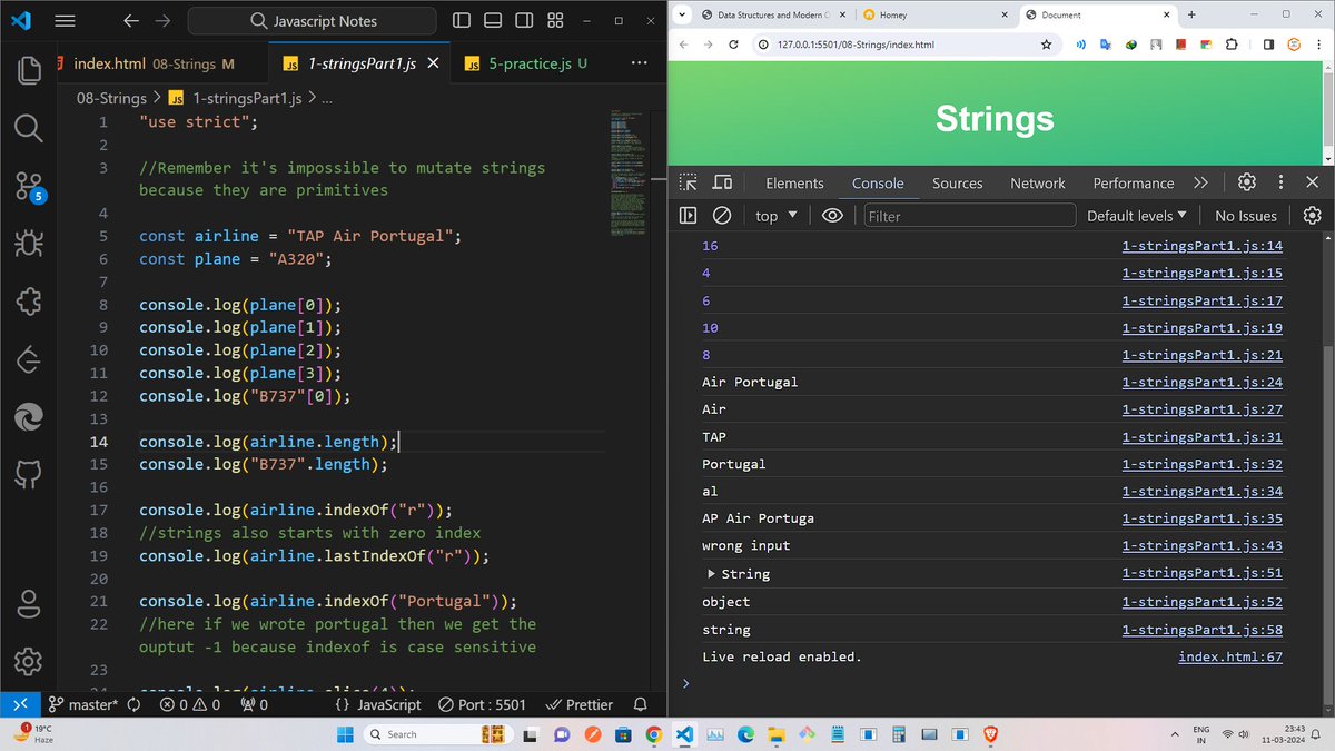 dhruv_codes's tweet photo. Day 10 of #100DaysOfCode

Learnings:

✅Javascript: recalled short circuiting, nullish coalescing, logical assignment, forOf, optional chaining, set and map data structures etc.

✅CSS: BEM model, specificity, rem unit etc.

#LearnInPublic #buildinpublic https://t.co/NspC62BL4A