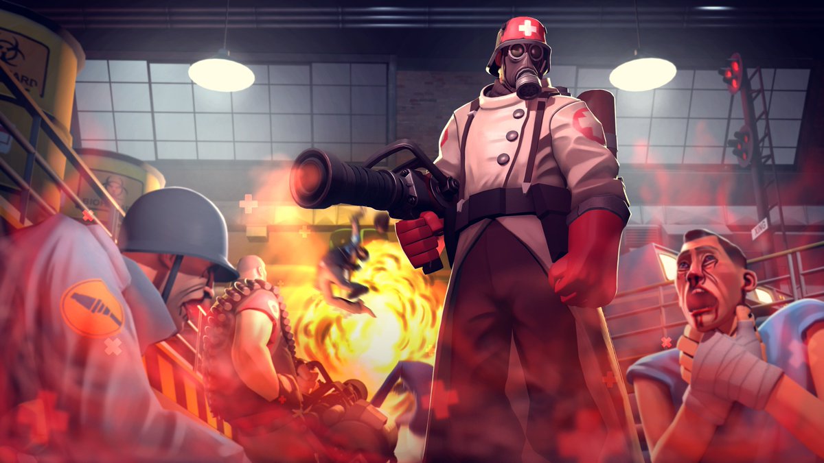New Medic Collection, Chemical Warfare! Vote now on Steam Workshop:  https://t.co/eHZSM9wwqH #TF2, image size:1200x675