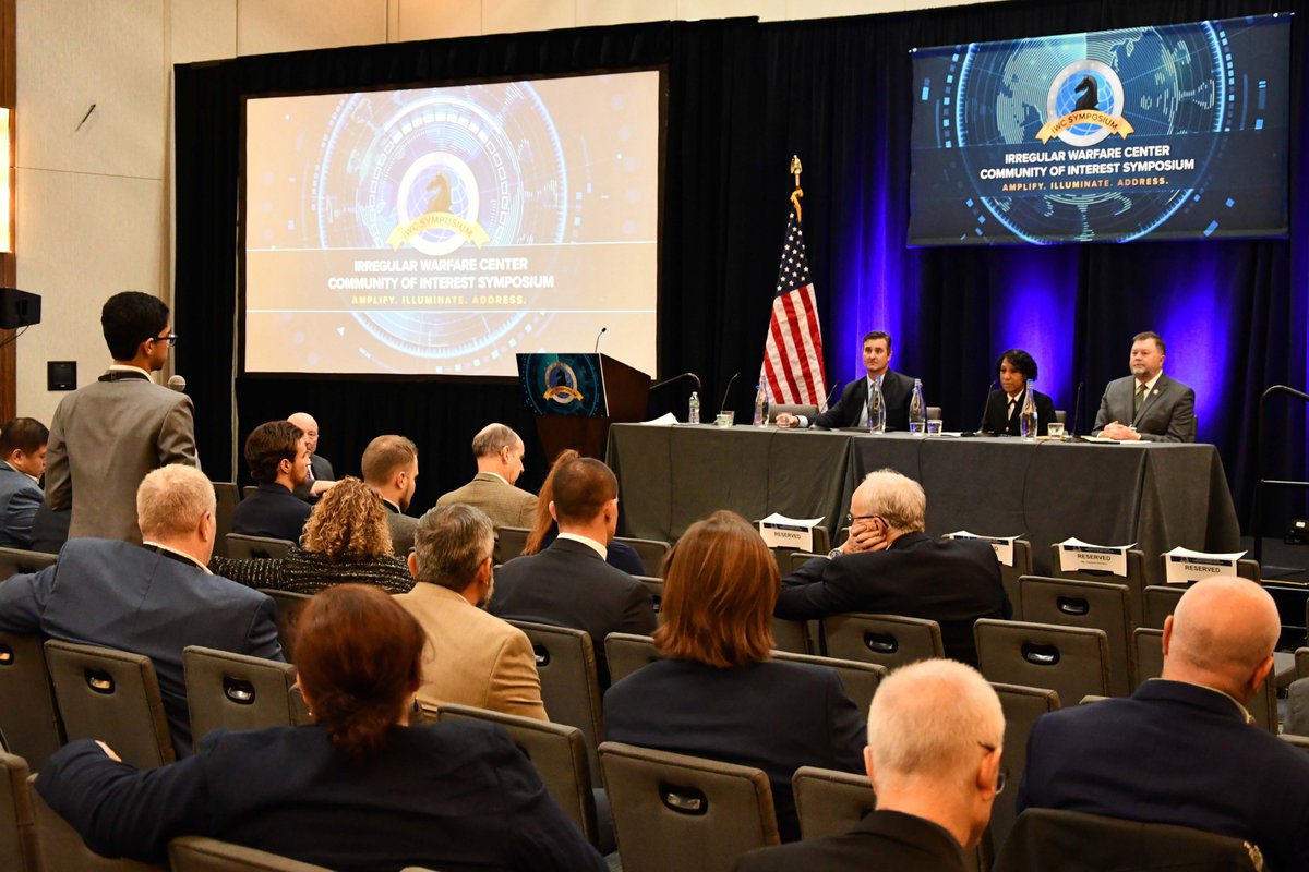IrregularWarCtr's tweet photo. Today is a day @IrregularWarCtr has been anticipating for quite some time and we’re proud to officially kick off Day 1 of our Irregular Warfare Center Community of Interest Symposium (IWCCOIS)!
#IWC #Irregularwarfarecenter #Irregularwarfare #IWCCOIS #IWCFAN https://t.co/PsNnxo2wPN