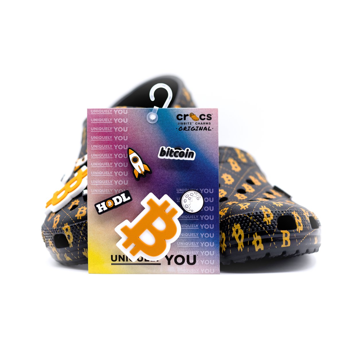 Hello, yes, this is your Crocs speaking, yes, I would like Bitcoin Crocs  Jibbitz please.