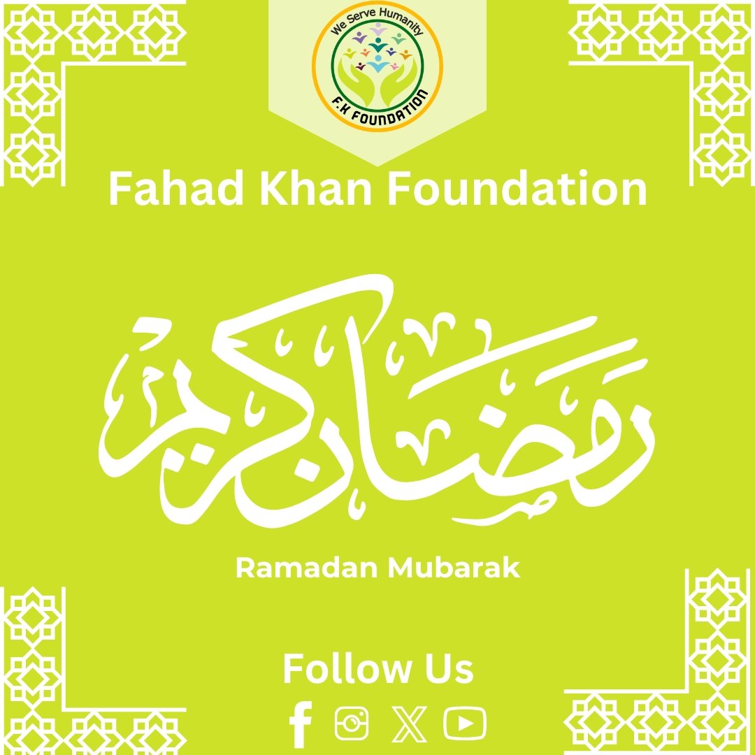 FkFoundationpk's tweet photo. Ramzan mubarakh to everyone 
#ramzanmubarak2024 https://t.co/ZgaZ51Ci9H