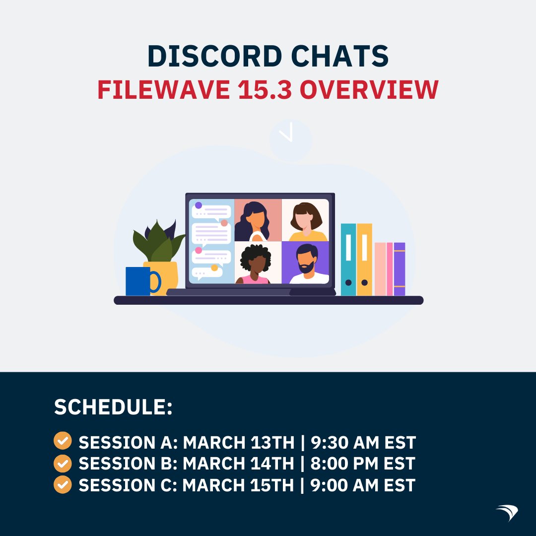 🚀 Join us on Discord for a sneak peek into FileWave v15.3! Explore exciting feature updates, changes and ask your questions ahead of the official release.

Check our Event Listings to find more information. If you aren't a member, join today for free: hubs.ly/Q02n-d090