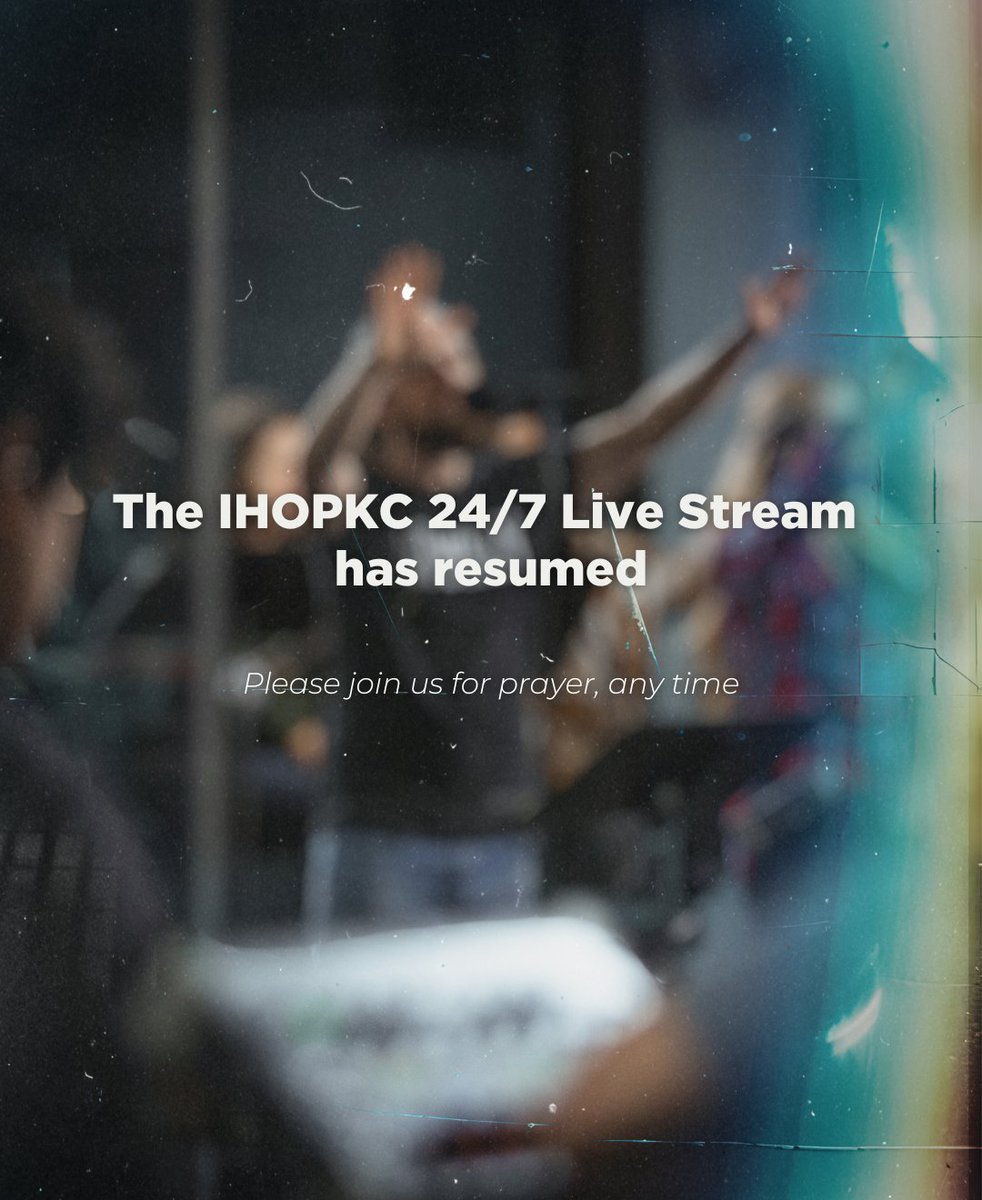 ihopkc's tweet photo. The 24/7 webstream is back. :)
While our prayer room in Kansas City has continued in nonstop prayer with worship, our live webstream has not been 24/7 for the last several weeks to take some time as a community to process all that has unfolded in the last several months. Sobered and focused, we're so happy that our webstream is BACK 24/7!
Thank you all for the DMs and emails of support and encouragement. We know many praying communities around the world use this live 24/7 feed to fuel their own local prayer rooms.
So if you haven't yet, join us LIVE from wherever you are, and let's unite hearts and voices in prayer together! Click the link in our bio to tune in and pray with us LIVE. #PrayWithIHOPKC #TogetherInPrayer #247Prayer #bindustogetherinlove
