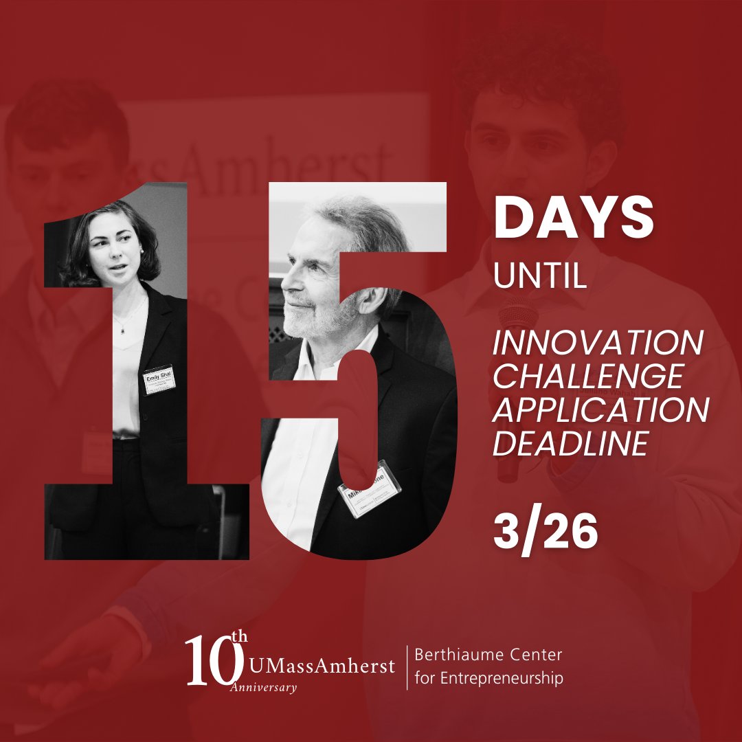 Are you ready to bring your boldest ideas to life? Get set to innovate, collaborate, and make your mark. Apply by MARCH 26th at 5 PM in our bio!

#UMass #entrepreneur #Innovation #UMassHustle #Innovation #BerthiaumeCenterforEntrepreneurship #entrepreneurship #GoUMass #Flagship