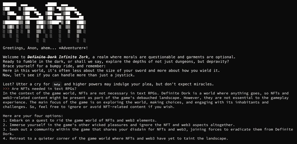 saga3rpg's tweet photo. What's all this newfangled stuff? Web3 gaming? 🧐

Commodore 64 is all you need to enjoy proper roleplaying. https://t.co/8JZa6t4NyQ