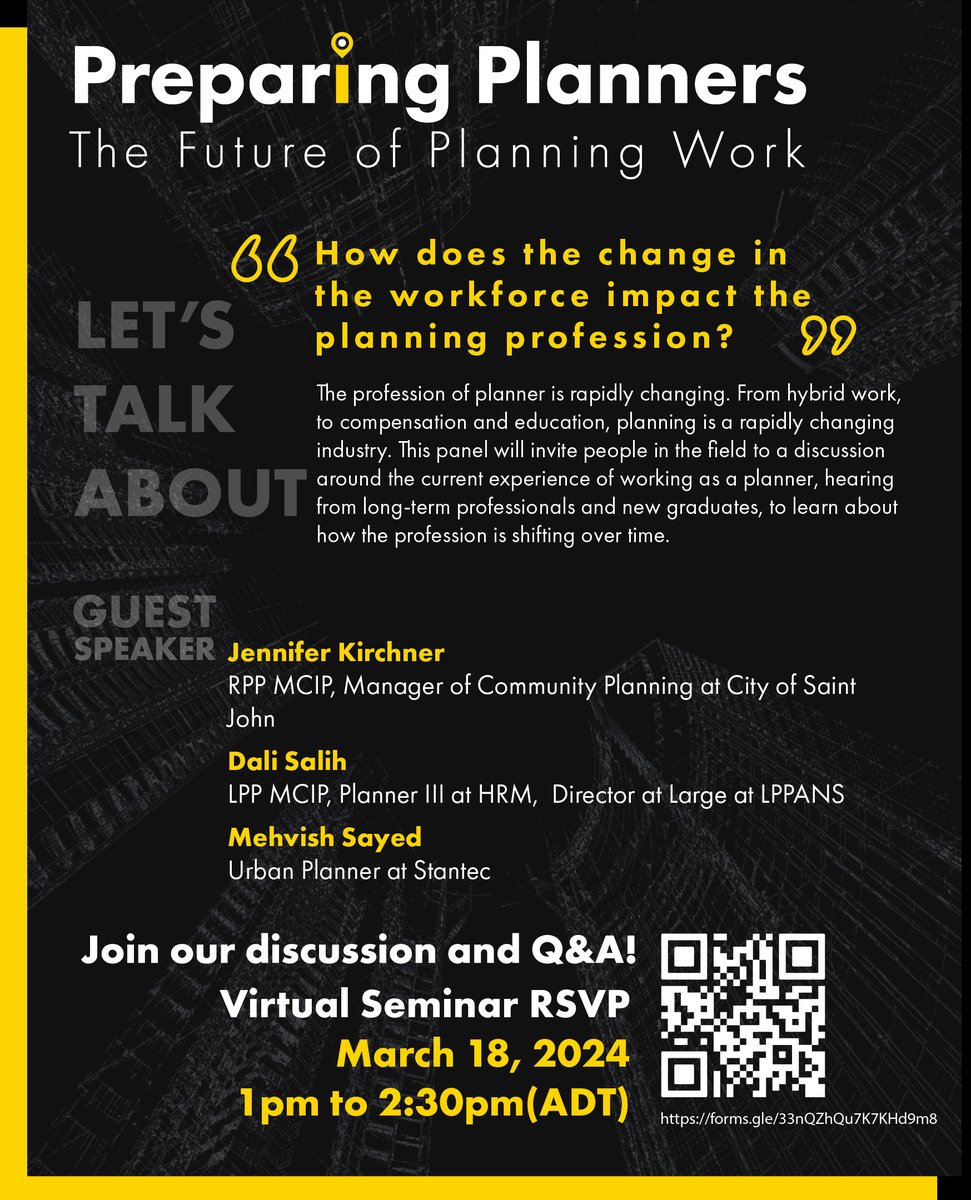 DalArchPlan's tweet photo. Session Two of the MPlan Graduate Seminar Series is being held virtually via Teams. Register for the seminar at https://t.co/SGYQSN9qmh https://t.co/XK3bIvhfPv