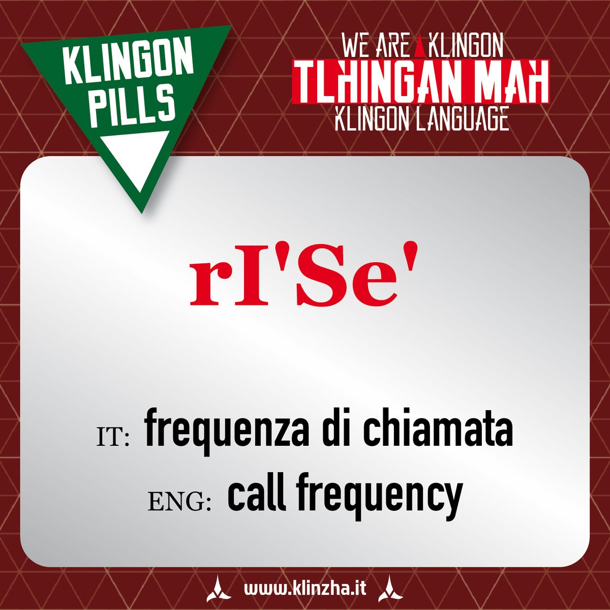 ItalianKlinzha's tweet photo. rI'Se' - #klingon #klingonlanguage #klingonempire #klinzha #iks #StarTrek #klingonpills #howdoyousayit #trekkers #geek #nerdlife #ilovestartrek #startrekfamily #startrekfan https://t.co/QG4B0DLZ71