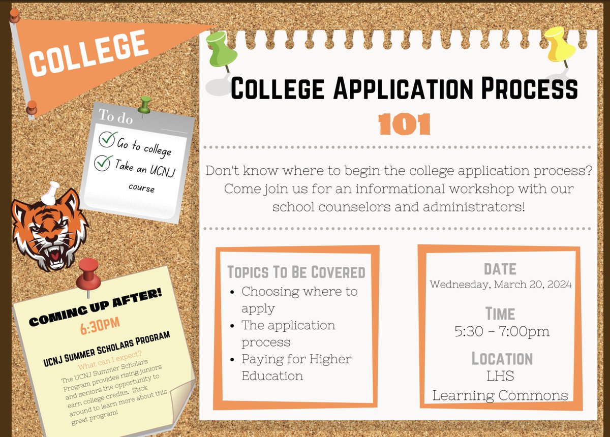 Come join us for a workshop to learn about the College Application Process! <a href="/AtiyaYPerkins/">Atiya Y Perkins Ed. D.</a> <a href="/LindenPS/">Linden Public Schools</a>