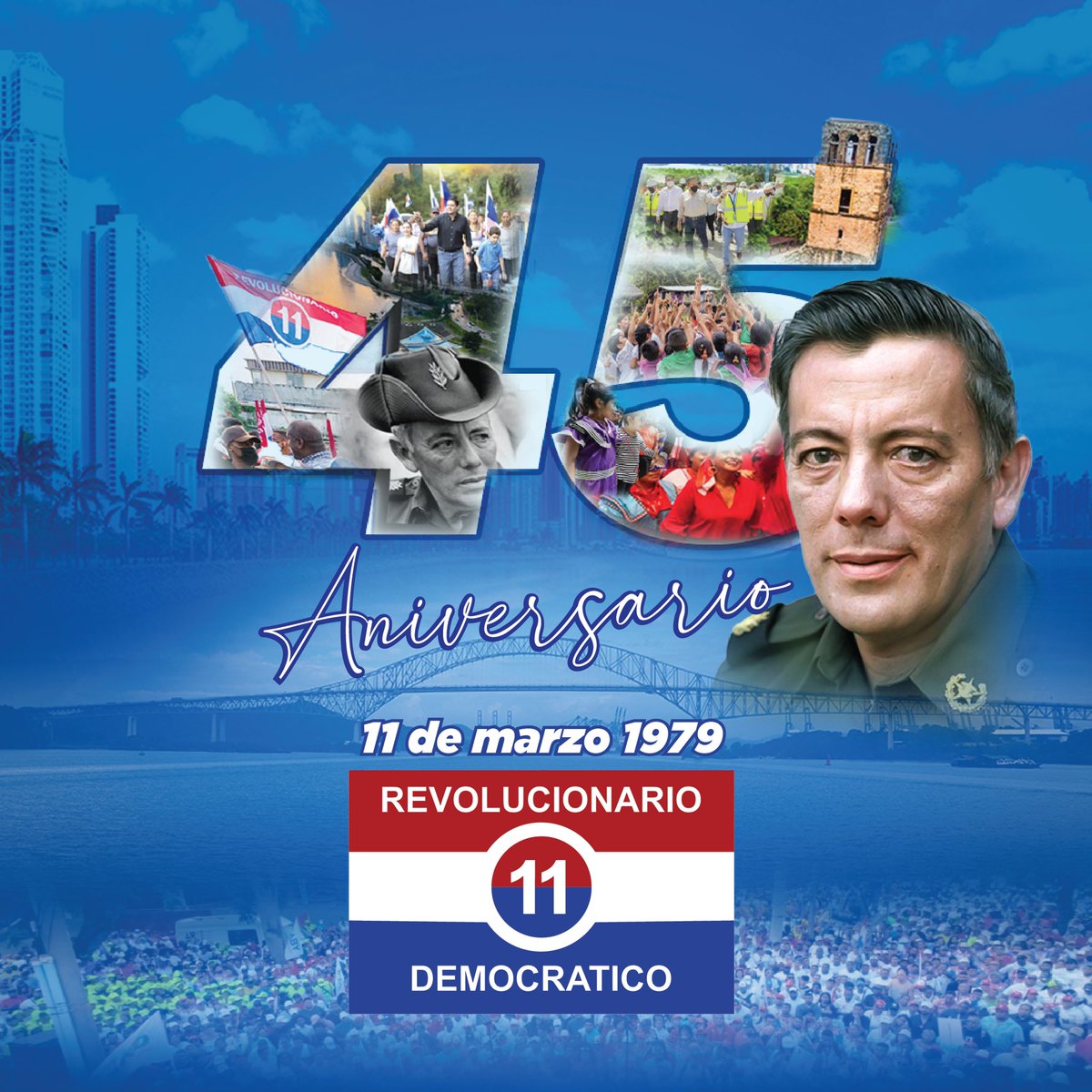 ¡Celebramos con orgullo los 45 años del Partido Revolucionario Democrático! Durante décadas, hemos defendido la soberanía de nuestro país, fortaleciendo nuestra lucha por un Panamá más justo y democrático. ¡Que viva el PRD y que viva Panamá!