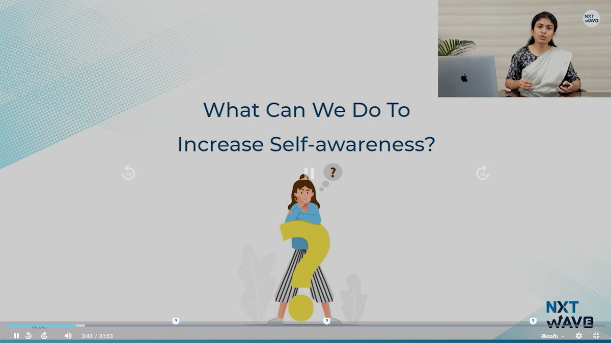 mohan_tigala's tweet image. Hello Connections :-)
Today was day #49 of #75daysoflearningandcodingchallenge.
Today i have completed my class on the #SELF_TALK. We are focusing on how we can increase our self awareness positively.
Thanks to #NxtWave team.
 #coding #consistency #75daysofcodechallenge