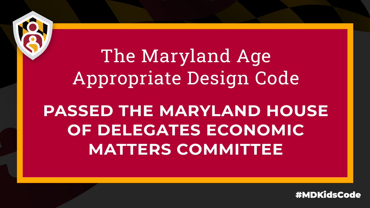 accountabletech's tweet image. BIG NEWS: The #MDKidsCode unanimously passed the House Economic Matters Committee 🎉

Another step closer to a safer digital world designed with kids in mind! #MDLeg