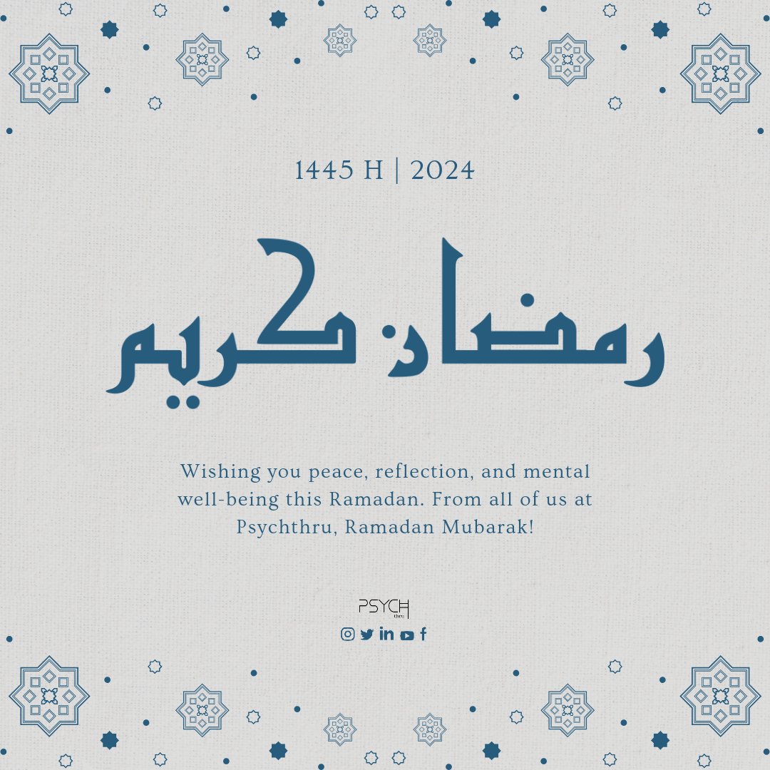 psychthru's tweet photo. May this Ramadan be a time of inner peace and healing. Join us at Psychthru as we journey towards mental well-being together. #RamadanReflections #PsychthruSupport https://t.co/ttMQREq4qQ