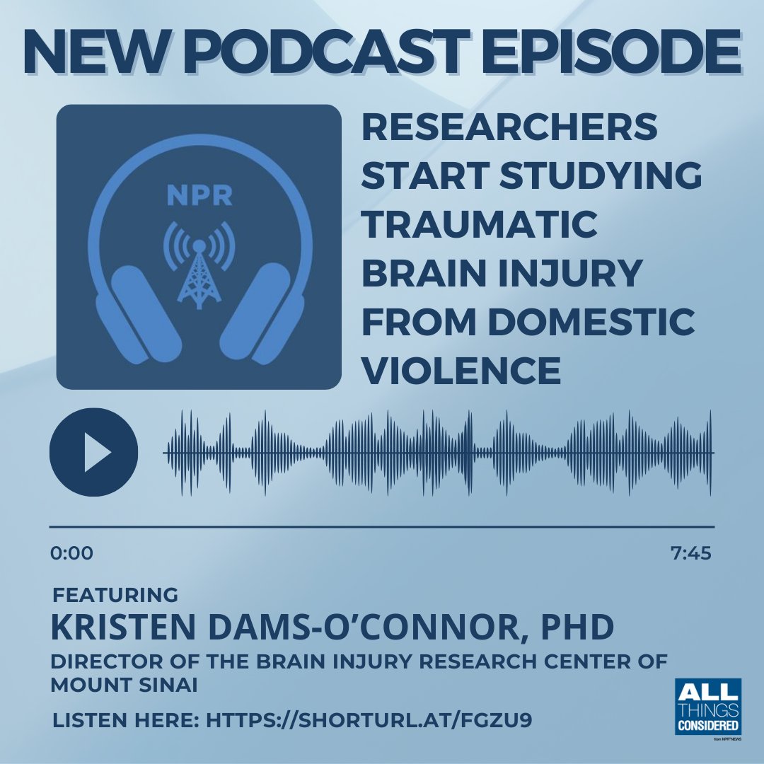 Brain Injury Research Center (BIRC) of Mount Sinai (@sinaitbi) on Twitter photo Discover the future of #TBI research with BIRC Director Dr. <a href="/DamsOConnor/">Kristen Dams-OβConnor PhD</a> on <a href="/npratc/">All Things Considered</a>!
Learn how biomarkers could reveal signs of assault on the brain, offering hope for early detection even when patients can't report
LINK: shorturl.at/fgzU9
#BrainInjuryAwarenessMonth Discover the future of #TBI research with BIRC Director Dr. <a href="/DamsOConnor/">Kristen Dams-OβConnor PhD</a> on <a href="/npratc/">All Things Considered</a>!
Learn how biomarkers could reveal signs of assault on the brain, offering hope for early detection even when patients can't report
LINK: shorturl.at/fgzU9
#BrainInjuryAwarenessMonth